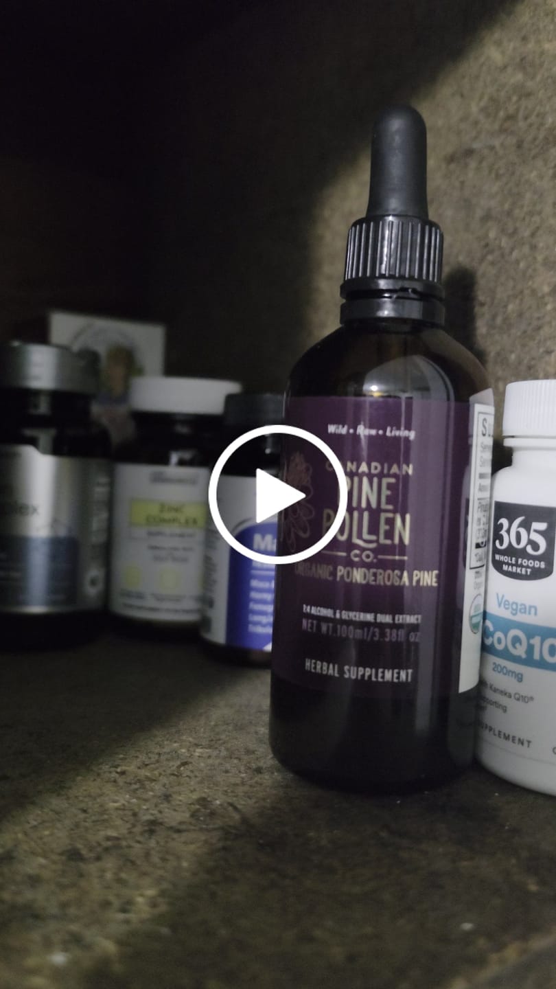 Customer video review of Wild Ponderosa Pine Pollen Tincture 1:6 - Certified Organic (100mL-3.4 fl oz)