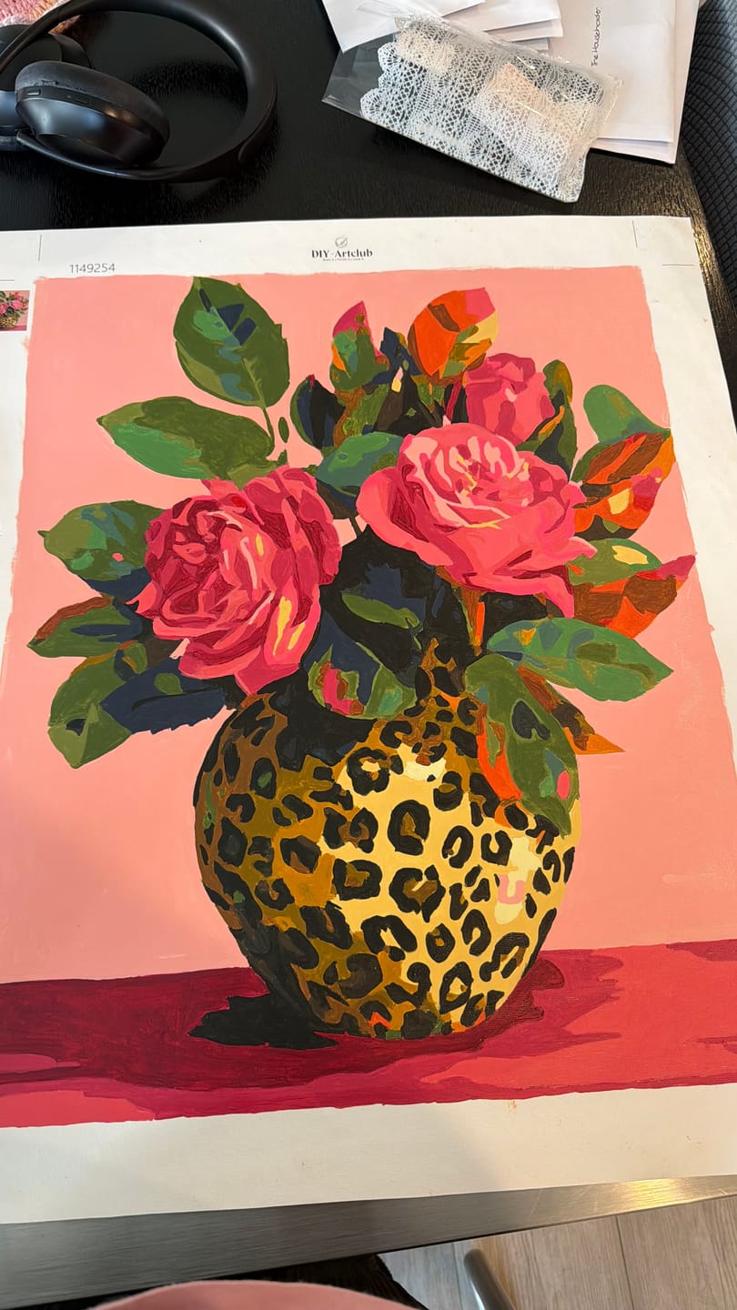 Customer photo review of Wild Roses | Paint by Number