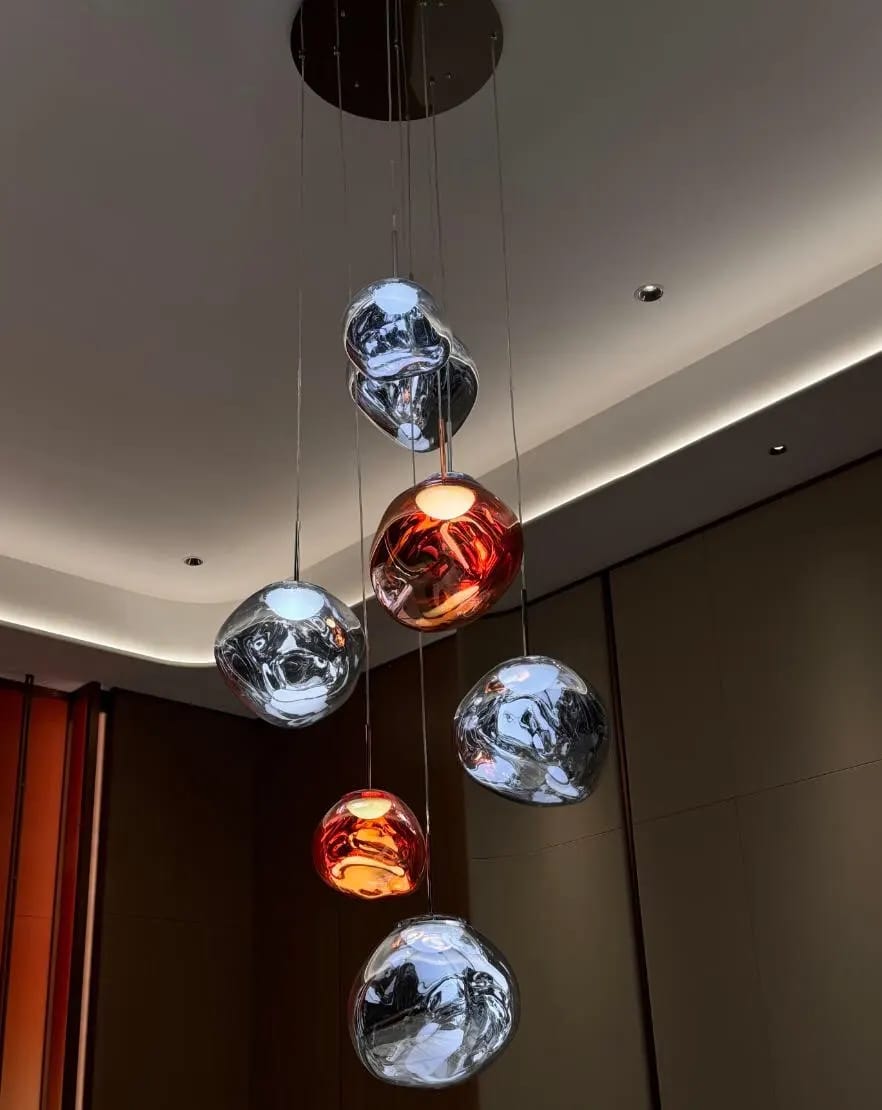 Customer photo review of Lava Bubble Pendant Chandelier