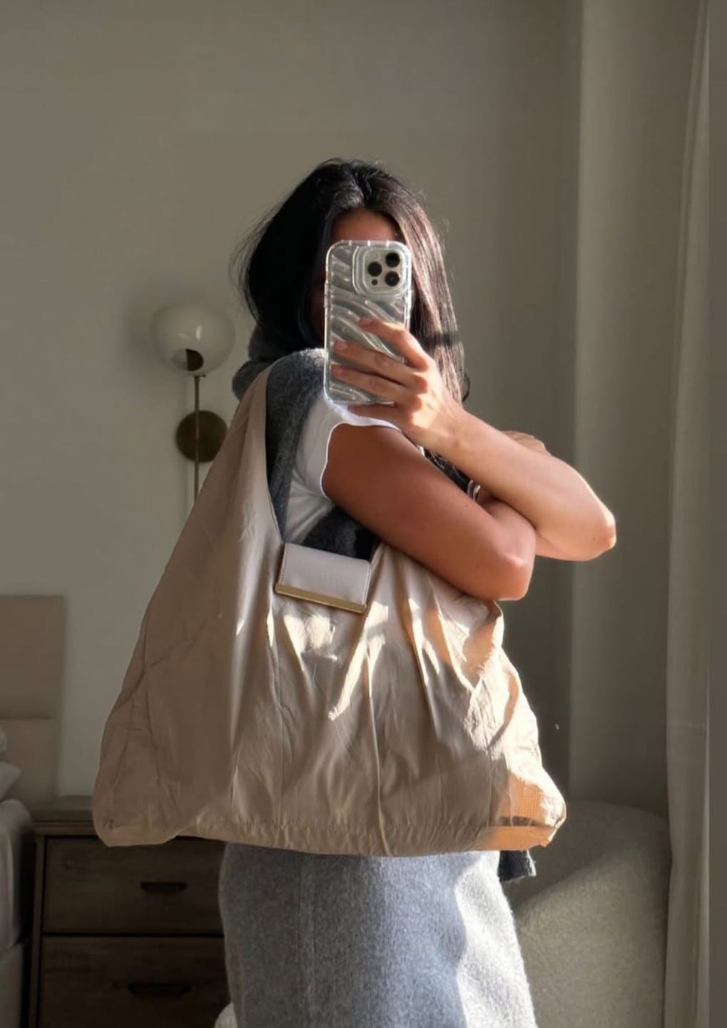 Customer photo review of Large-capacity Tote Bag With A Foldable Keychain Holder