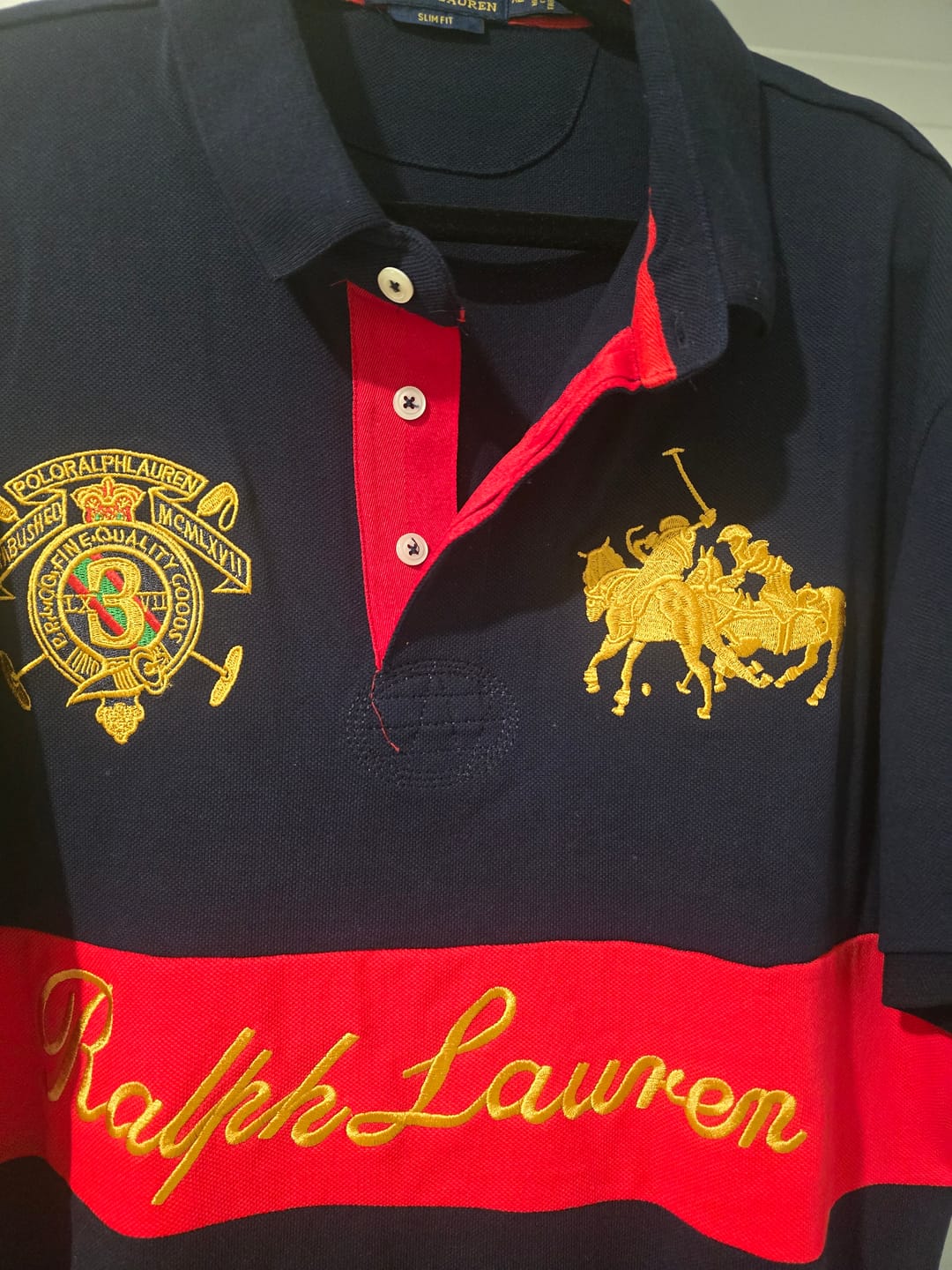 Customer photo review of Ralph Lauren Men's Big & Tall Dual Player Mesh Polo Shirt