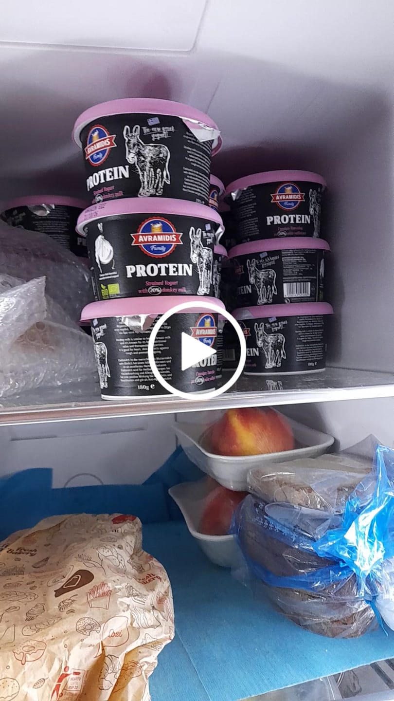 Customer video review of Greek Protein “Tsantilas” Yogurt with 20% Organic Donkey Milk – Naturally Strained, High Protein, Ultra Creamy (3x180g)