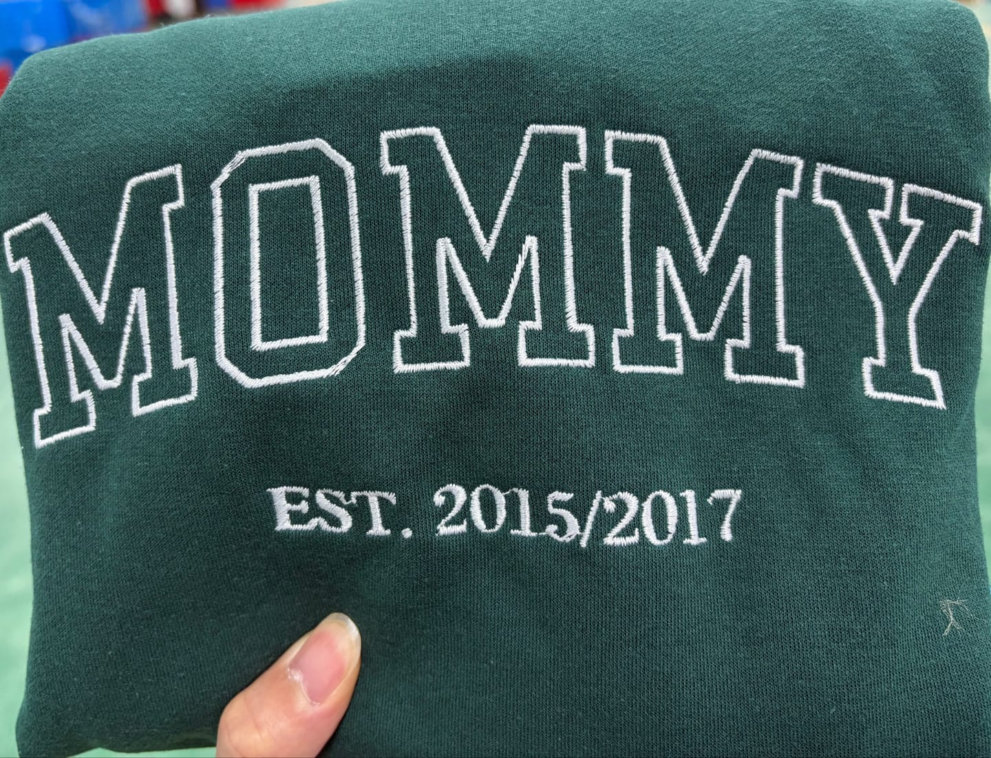 Customer photo review of Custom Embroidered Comfort Colors Grandma and Grandpa Sweatshirt, Gift for Grandma/Grandpa