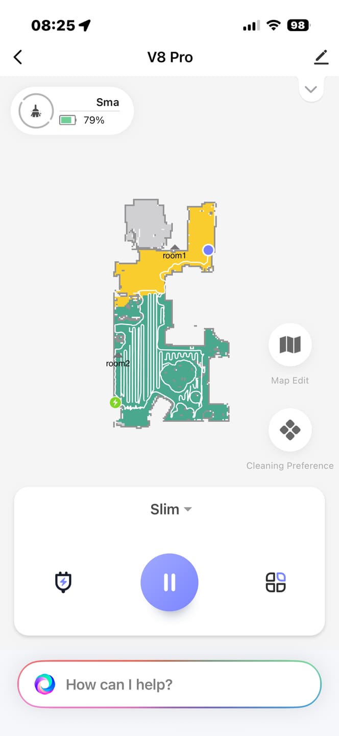Customer photo review of Robotstofzuiger V8 Pro – Volautomatische reiniging met dweilfunctie, slimme navigatie en app-bediening voor moeiteloze schoonmaak