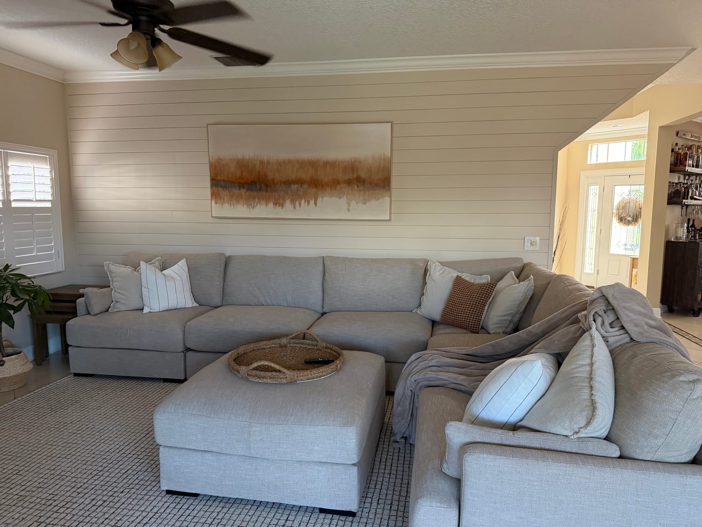 Customer photo review of Beige & Brown Abstract Wall Art #BB186