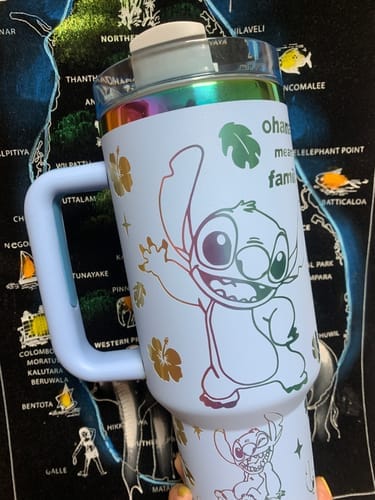 Customer photo review of Stitch Holographic In-Car Insulated Cup 40 OZ