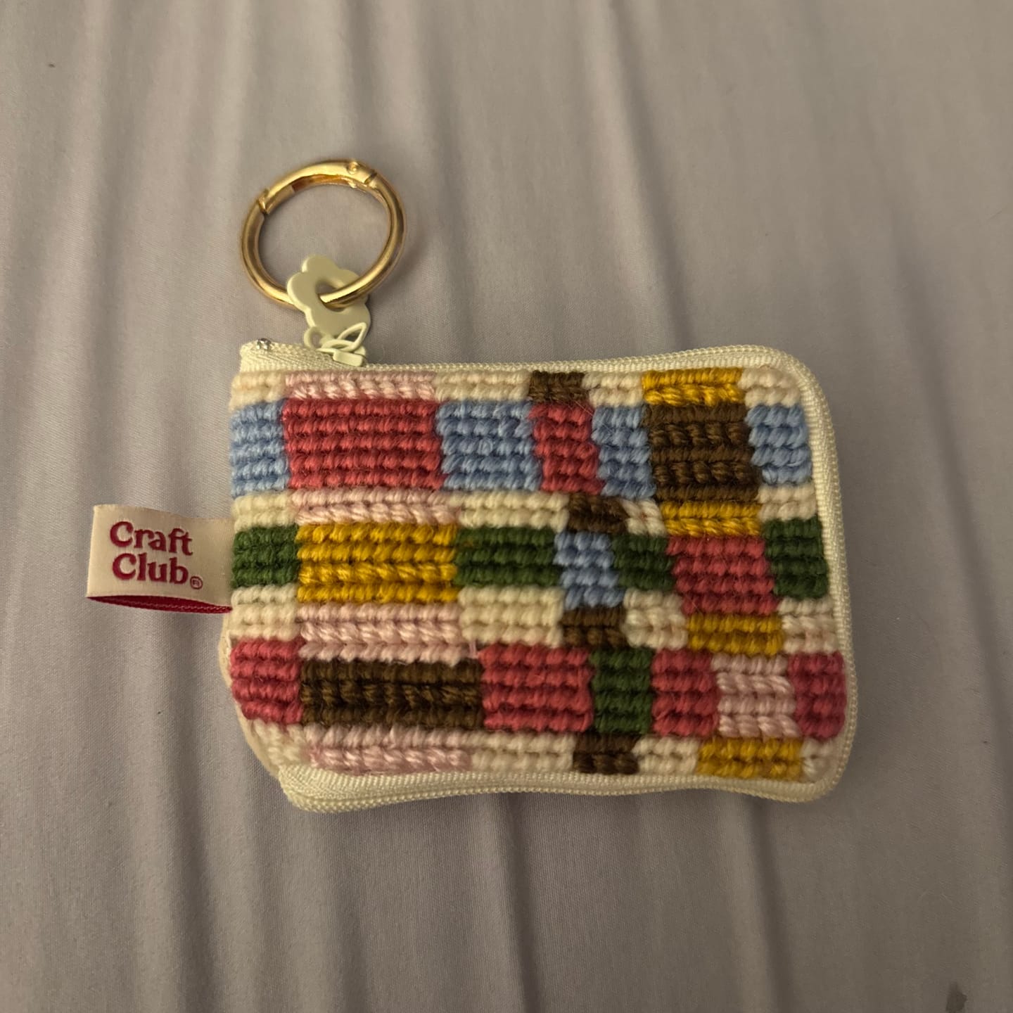 Customer photo review of CURIOUS CRAFTER - Needlepoint Taster Pouch Kit