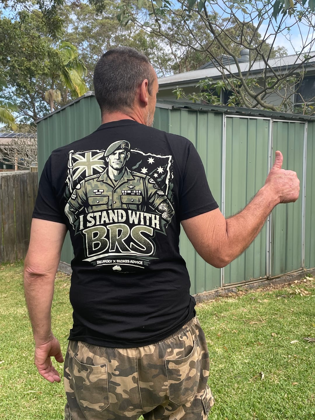 Customer photo review of Big Chocky | Stand With BRS Tee