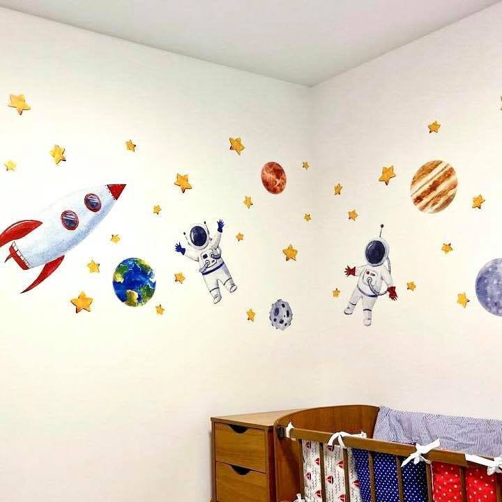 Customer photo review of Space Wall Decals 2.0