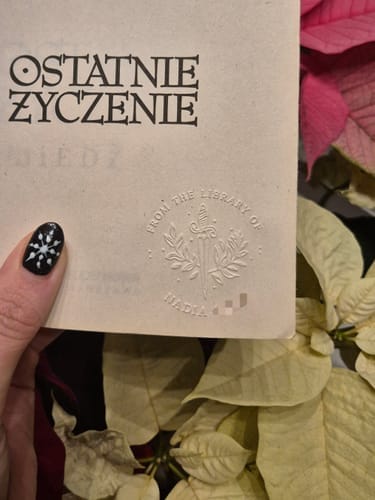 Customer photo review of Custom book embosser（Rose Texture）