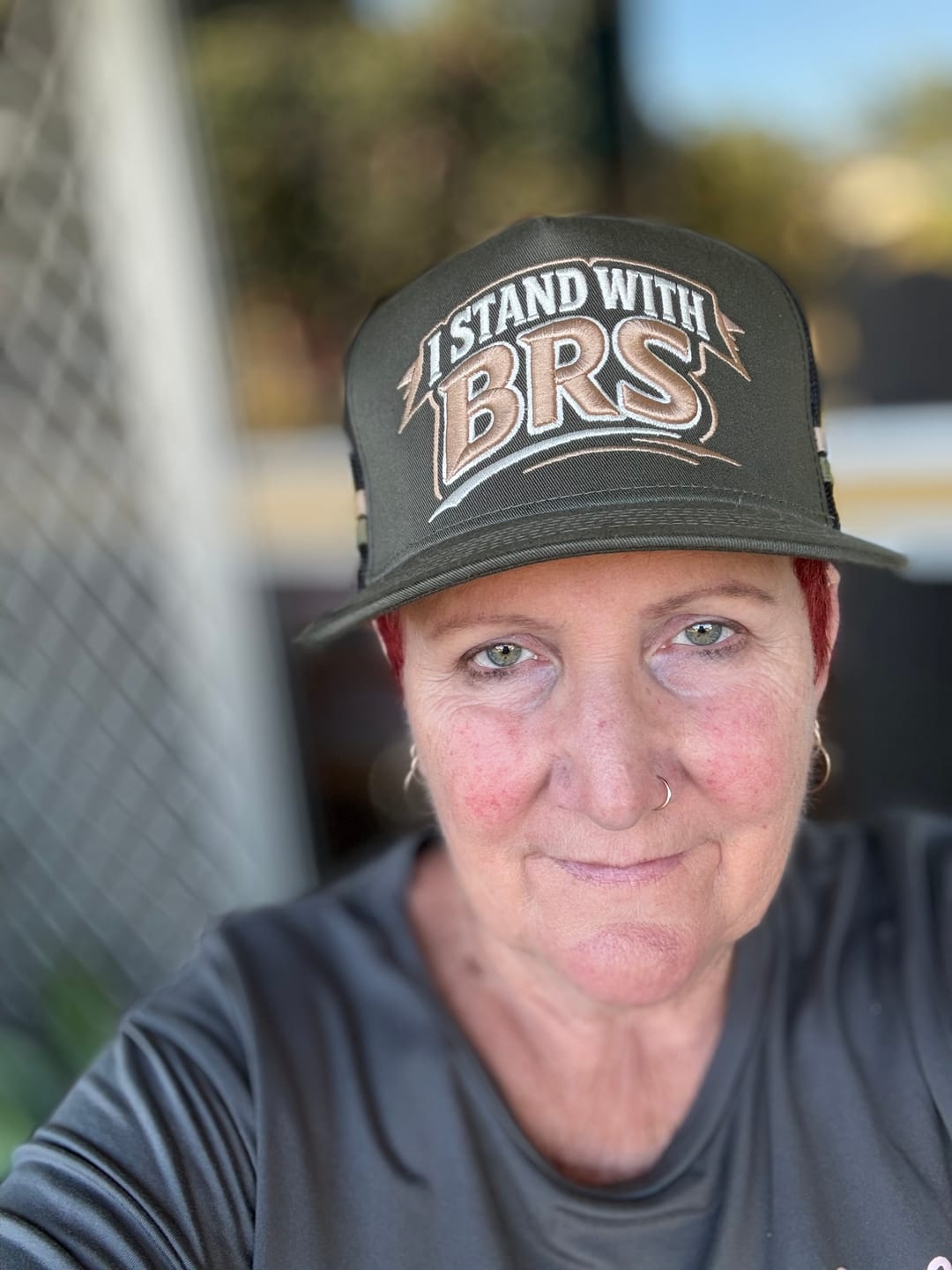Customer photo review of Big Chocky | Stand With BRS Trucker Cap