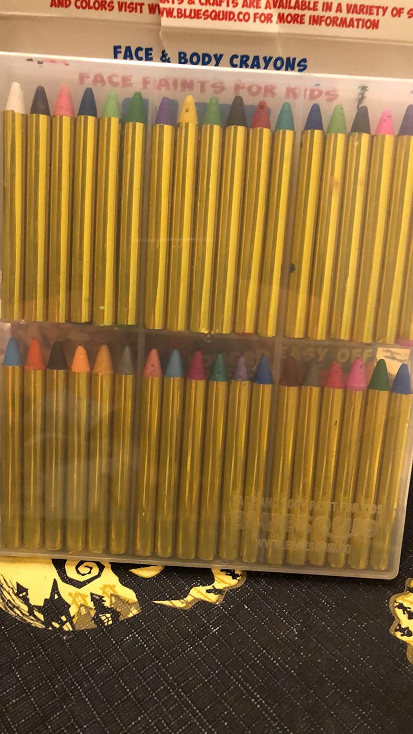 Customer photo review of Face & Body Paint Crayons