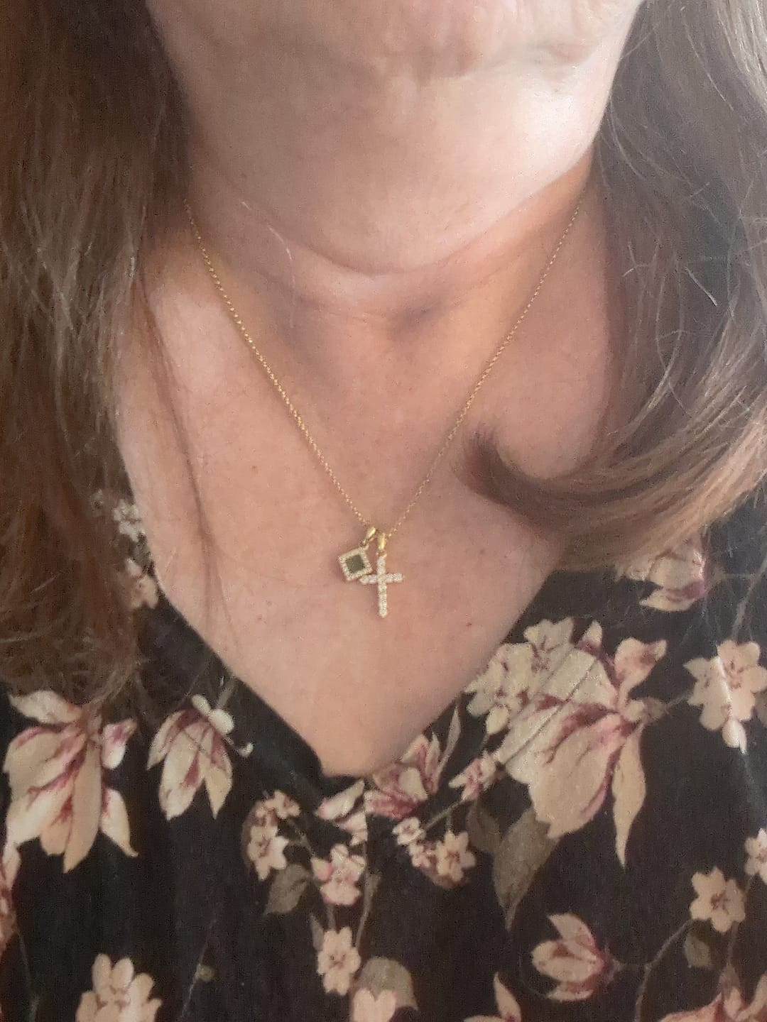 Customer photo review of The Sacred Cross Necklace
