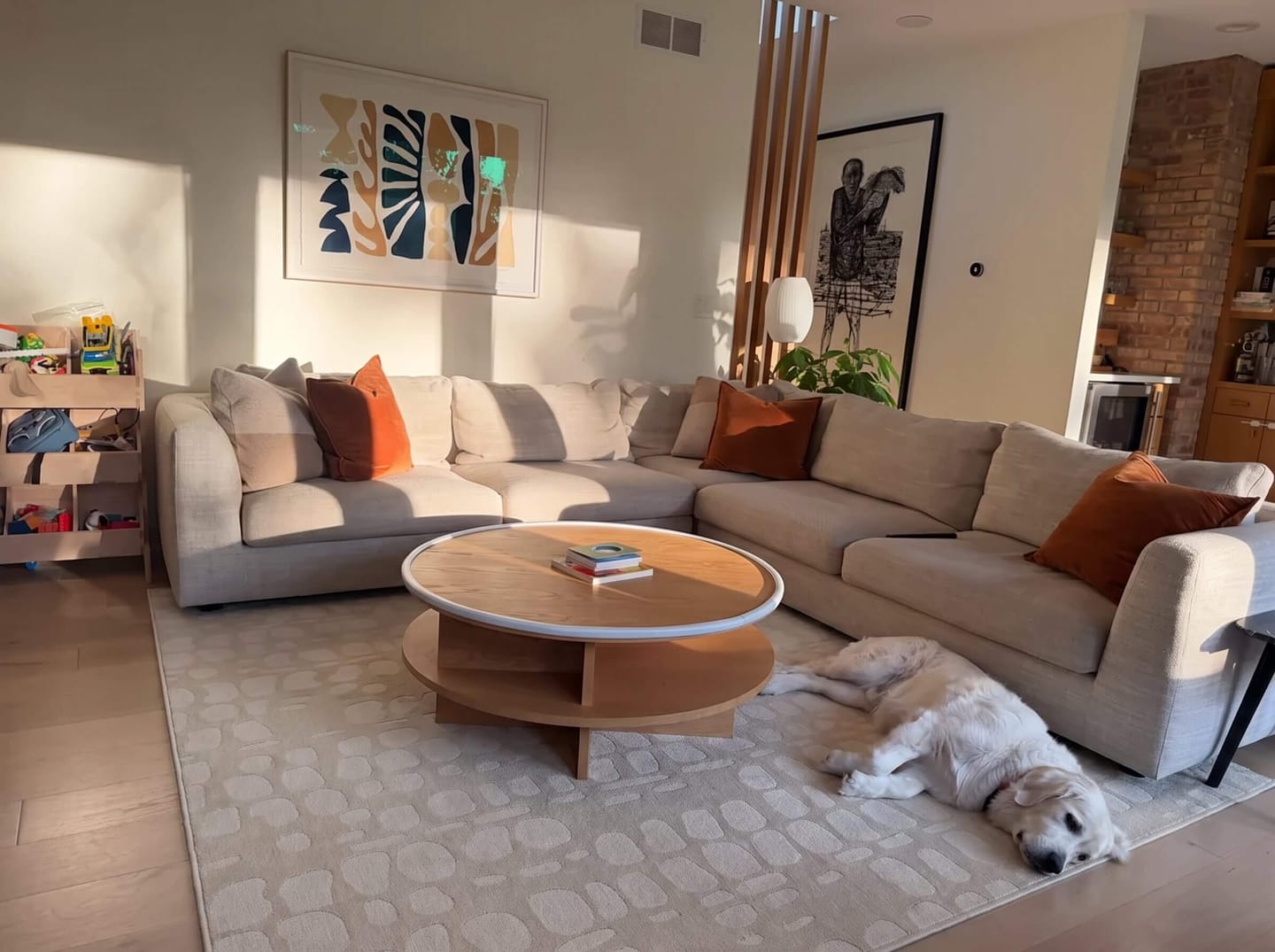 Customer photo review of Cavo Washable Area Rug - Beige