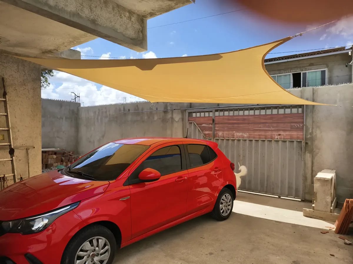 Customer photo review of Toldo Impermeável Lona para Cobertura e Garagem