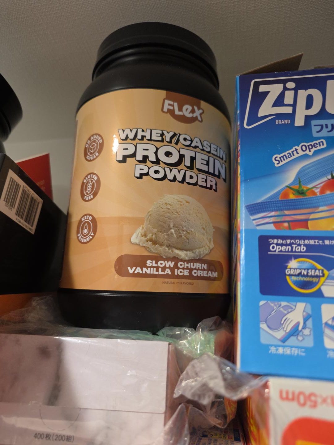 Customer photo review of Slow Churn Vanilla Ice Cream Whey Protein