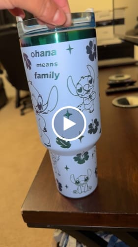 Customer photo review of Stitch Holographic In-Car Insulated Cup 40 OZ