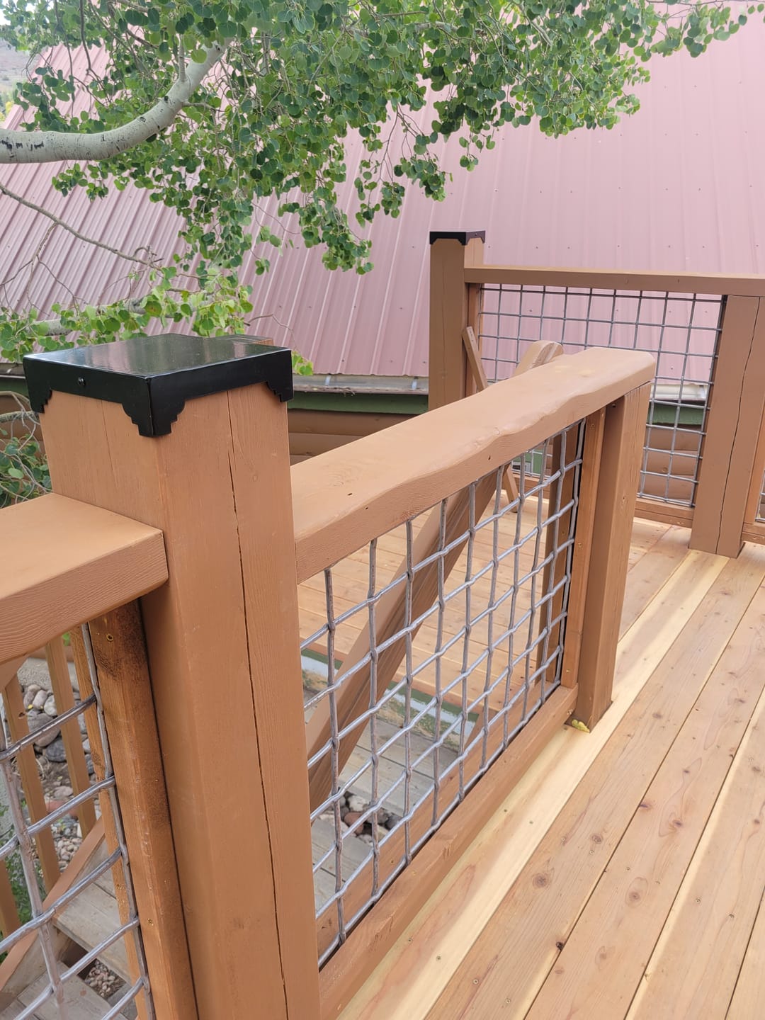 Customer photo review of Custom Sized Steel Post Cap (2-7 Inch Variations)