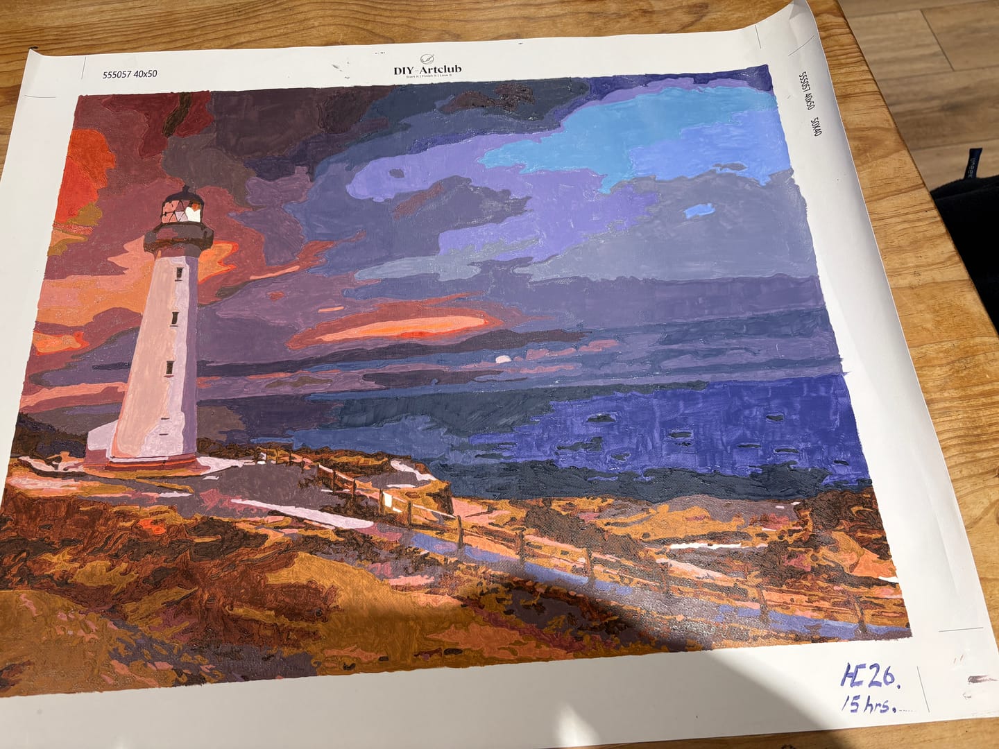 Customer photo review of Lighthouse Point | Paint by Numbers