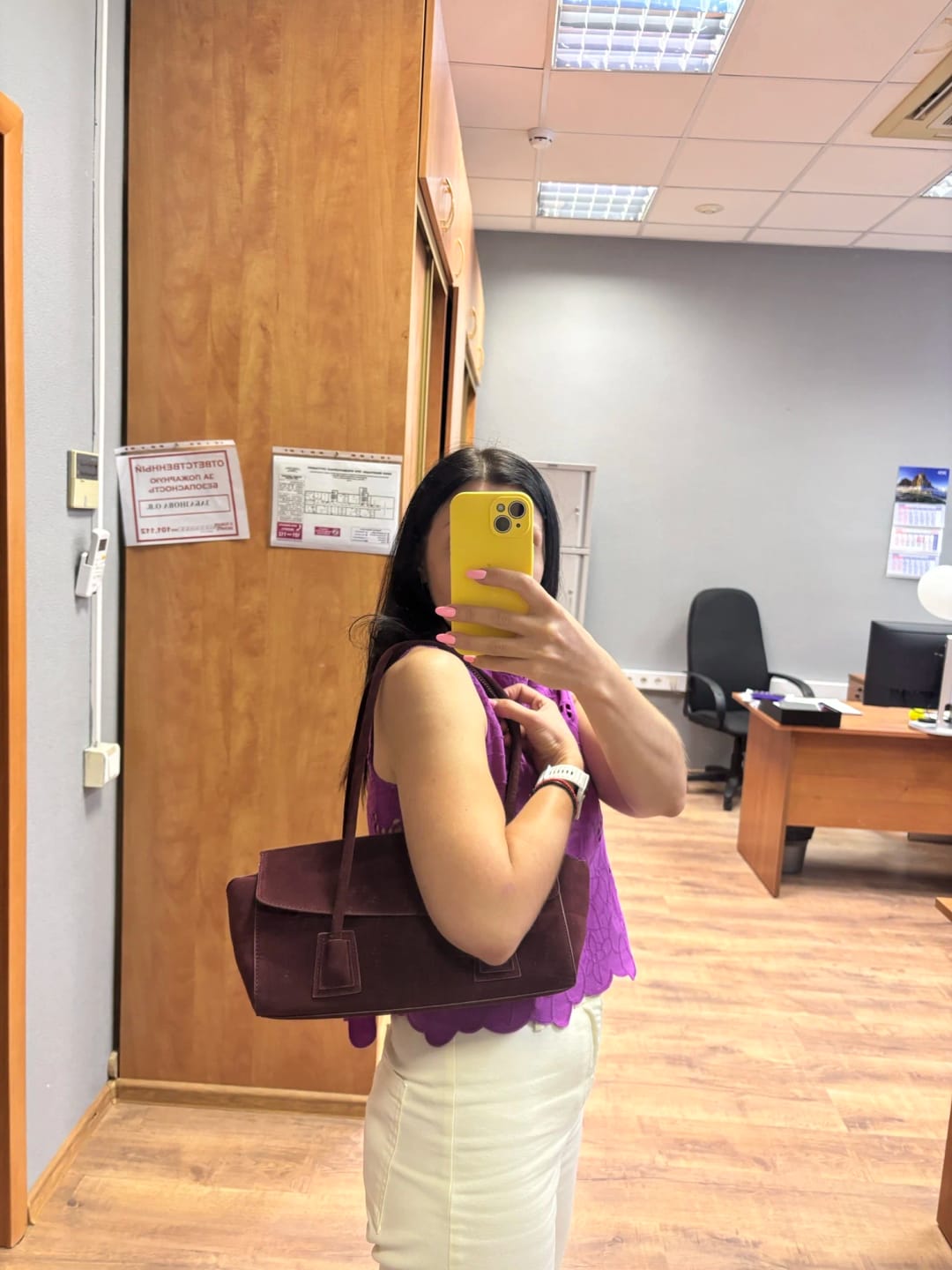 Customer photo review of Nicole Vintage Suede Crossbody Bag
