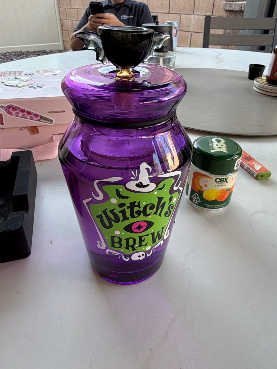 Customer photo review of Witch's Brew Gravity Bong (Limited Edition)