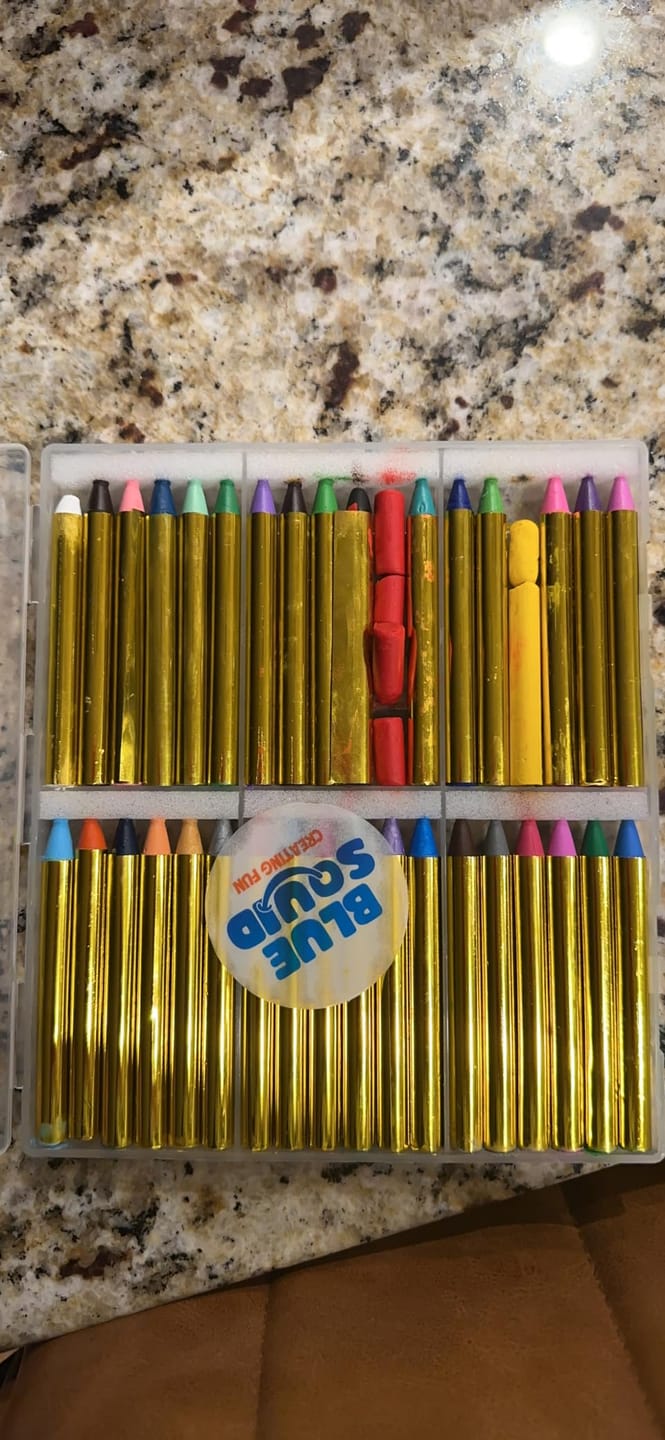 Customer photo review of Face & Body Paint Crayons