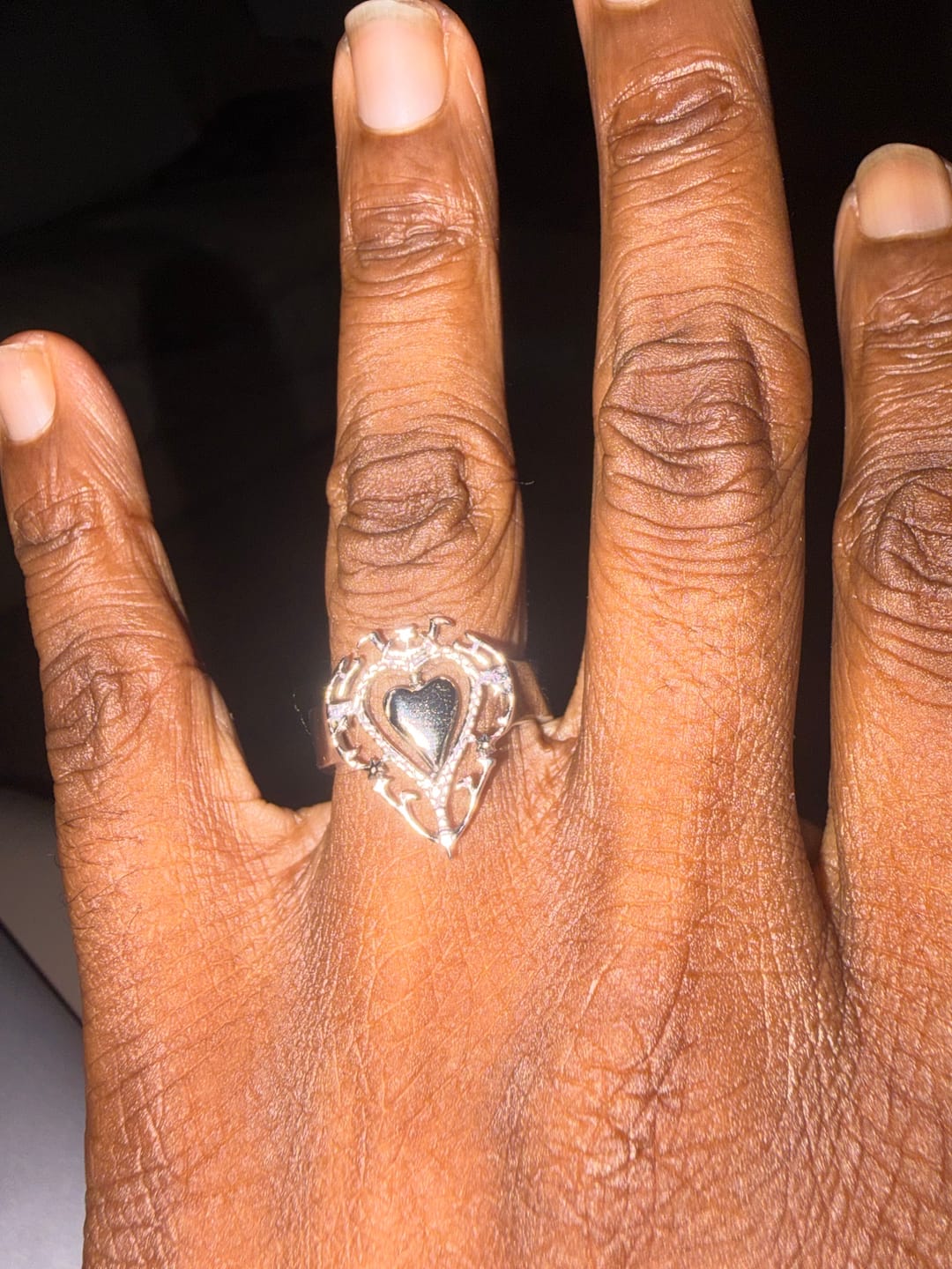 Customer photo review of ANTIQUE HEART RING