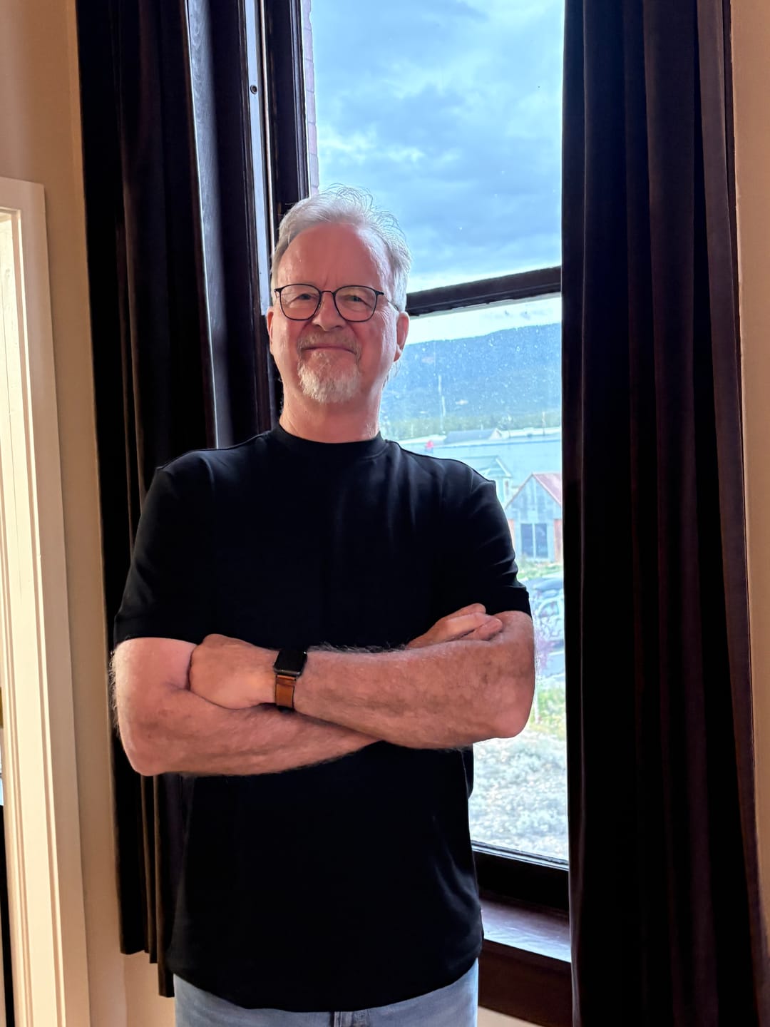 Customer photo review of Mock Neck T-Shirt
