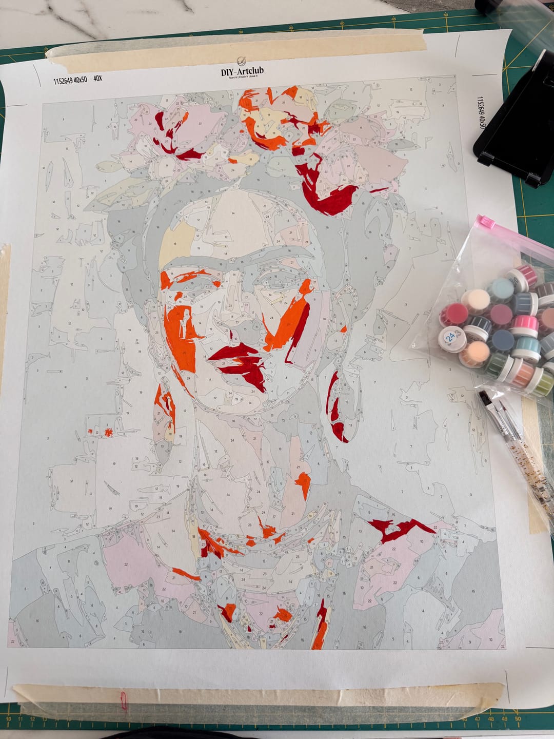 Customer photo review of Expressive Frida | Paint by Number