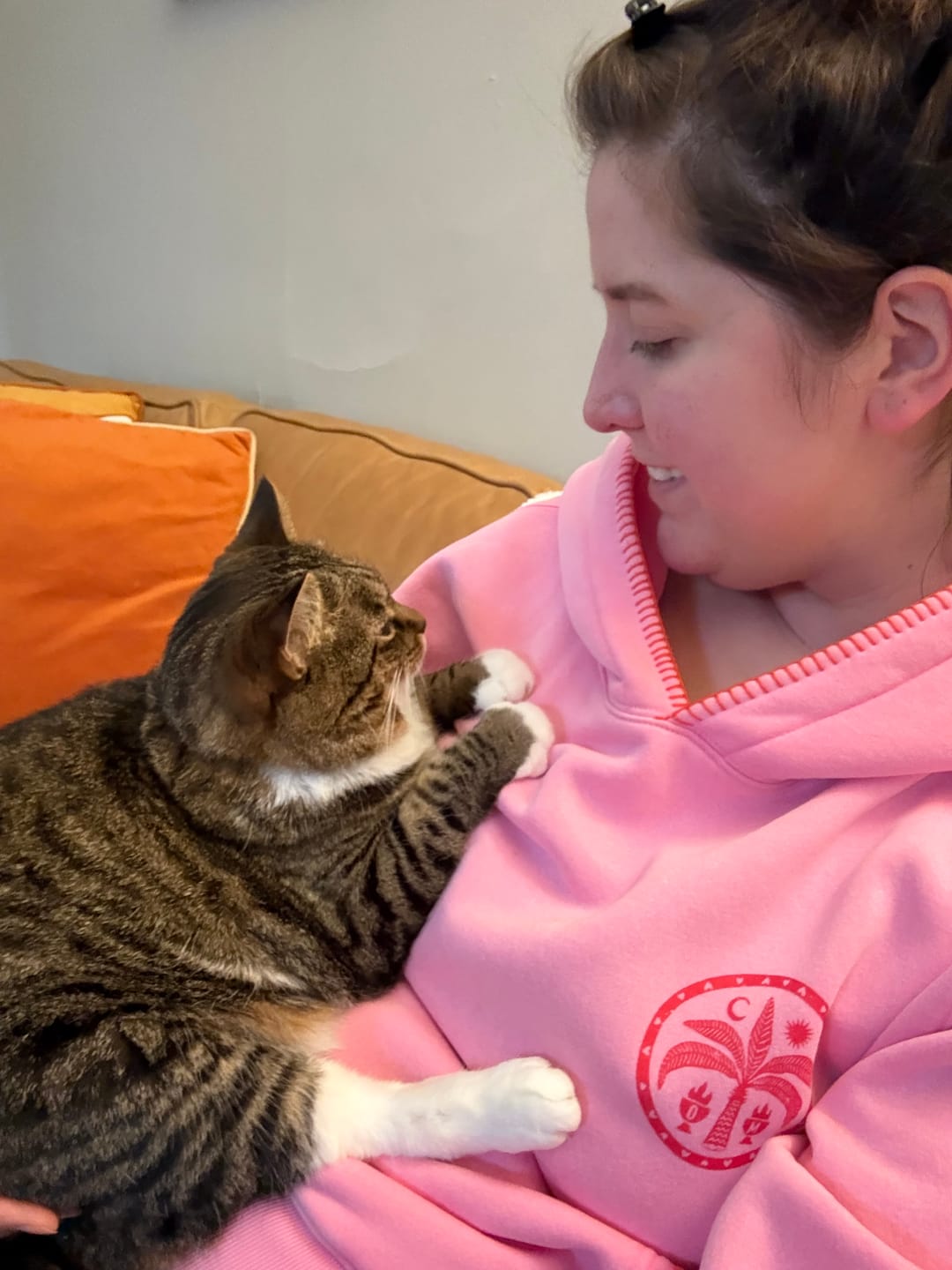 Customer photo review of Tummy Ache Survivor Hoodie
