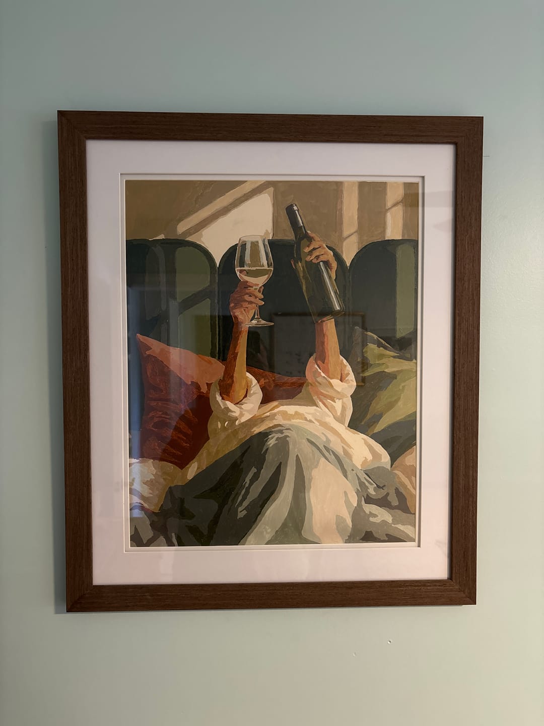 Customer photo review of Wine in Bed | Paint by Number