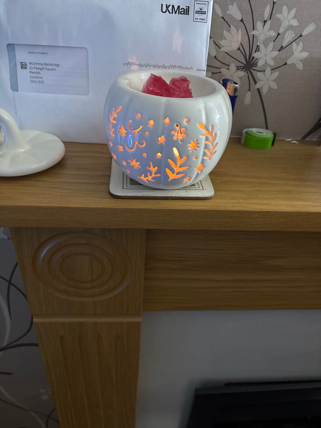 Customer photo review of Cream Folk Pumpkin Wax Burner