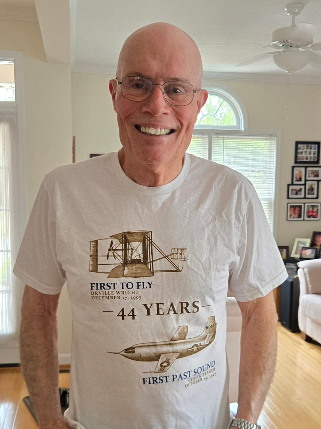 Customer photo review of First To Fly - First Past Sound T-Shirt