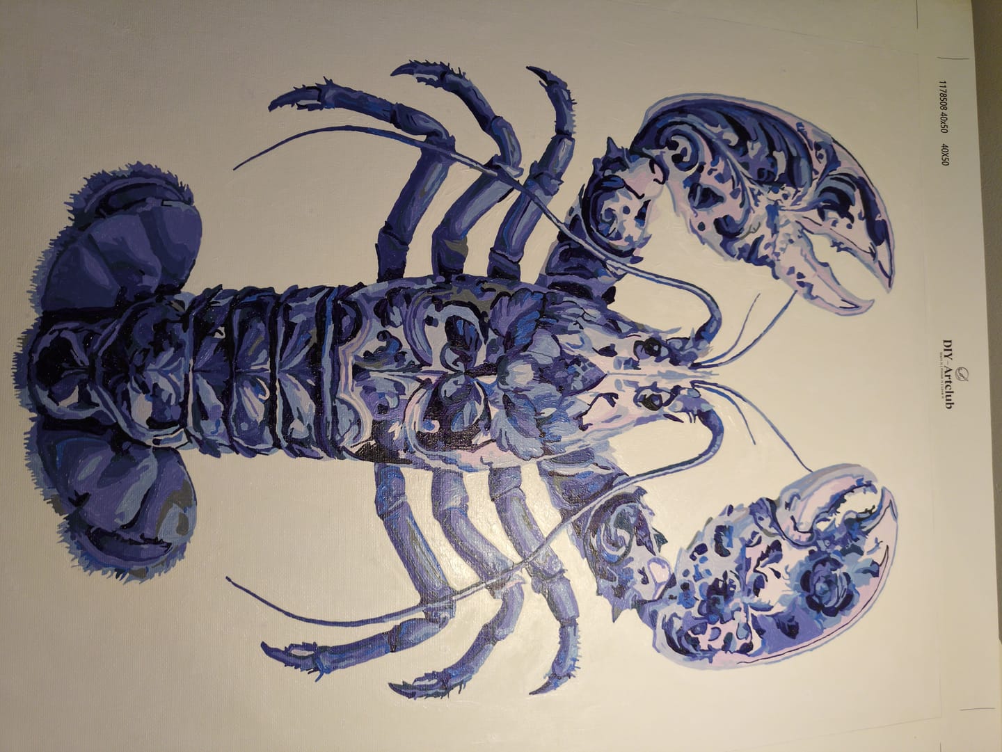 Customer photo review of Elegant Lobster | Paint by Number