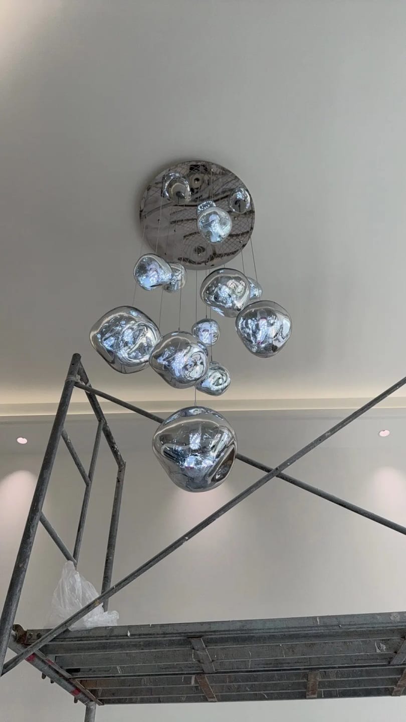 Customer photo review of Lava Bubble Pendant Chandelier