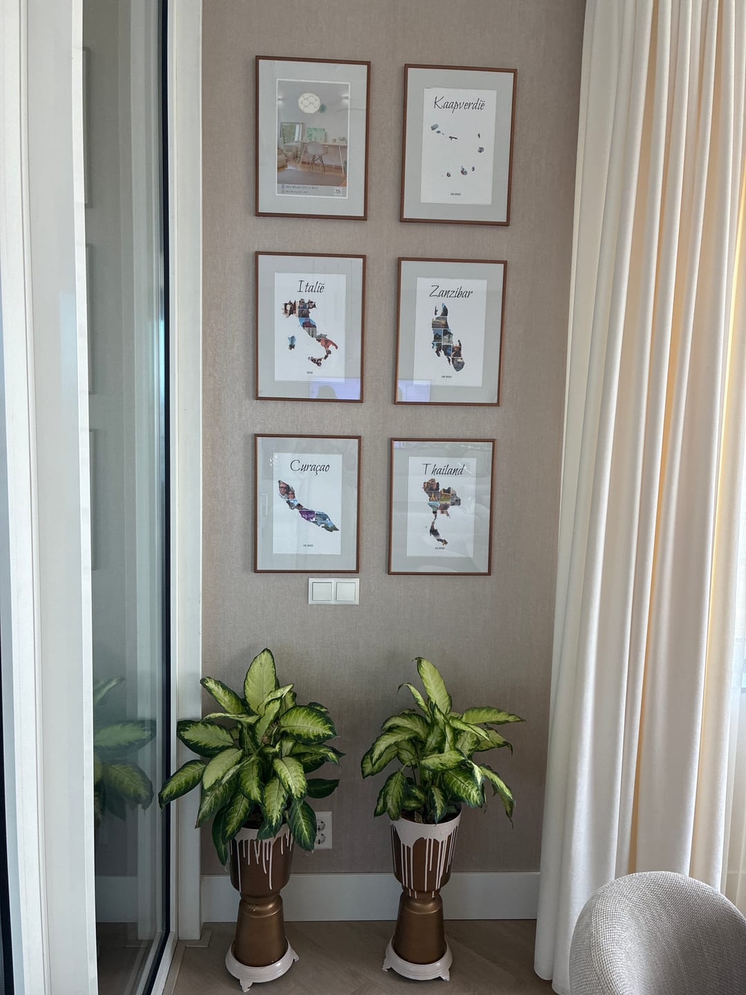 Customer photo review of Gepersonaliseerde reisposter - Foto collage in vorm van continent of land