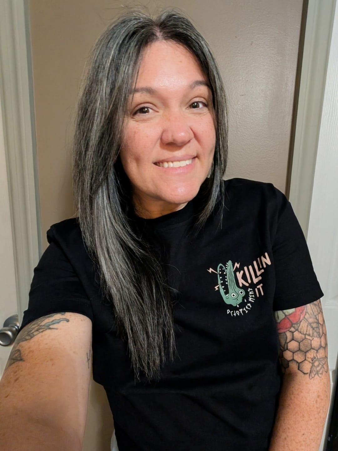 Customer photo review of Killin It T-Shirt