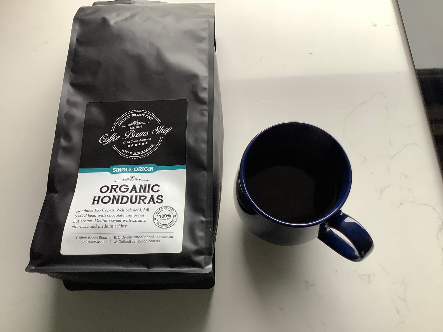 Customer photo review of Organic Honduras Coffee Beans