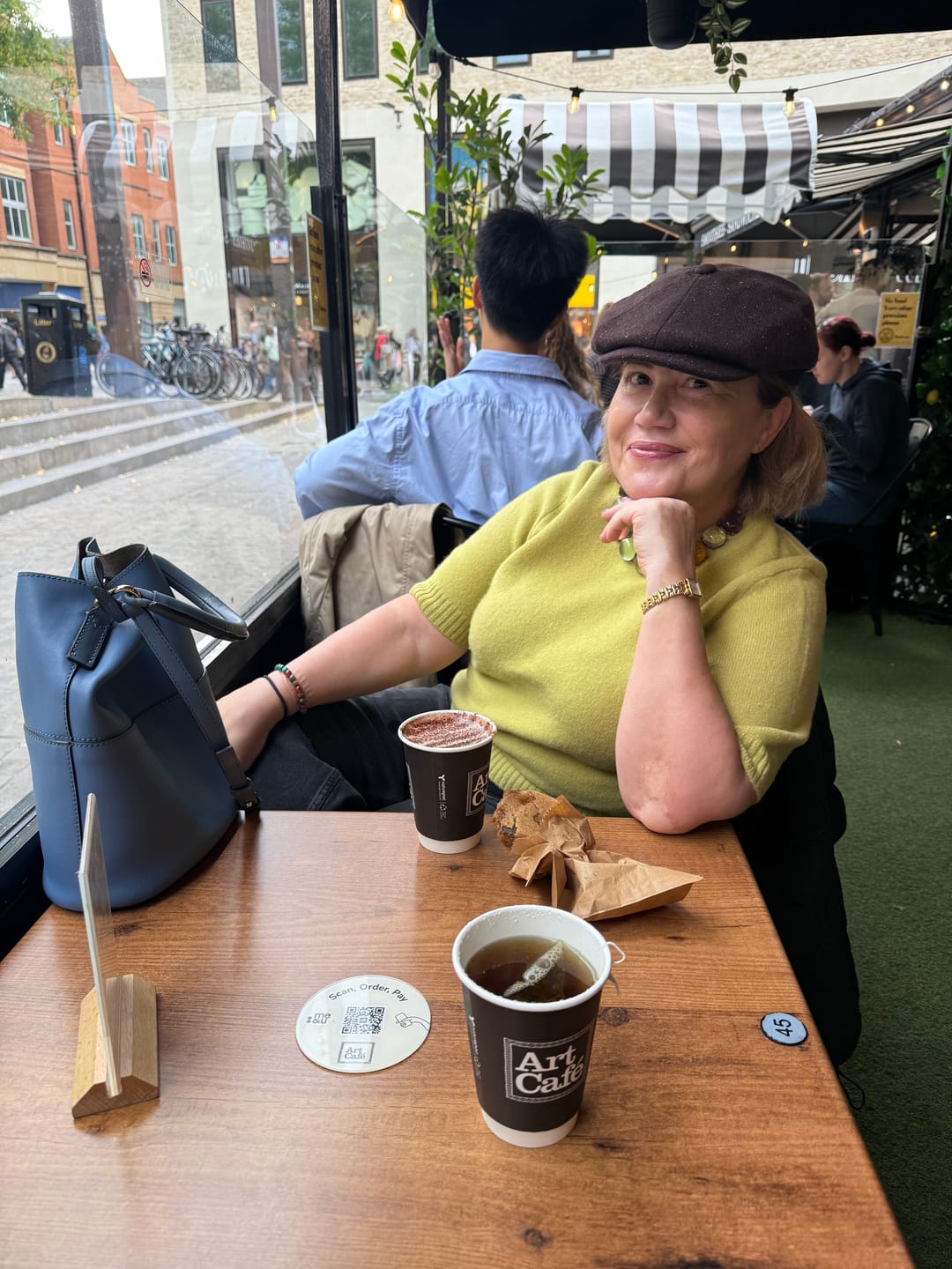 Customer photo review of Speckled 'Brooklyn' Newsboy Cap (BROWN)