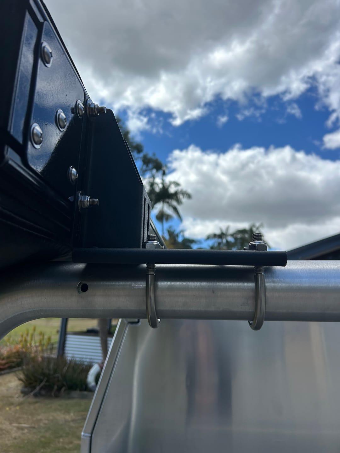 Customer photo review of Awning to RTT Stainless Bracket Set | AUSMADE