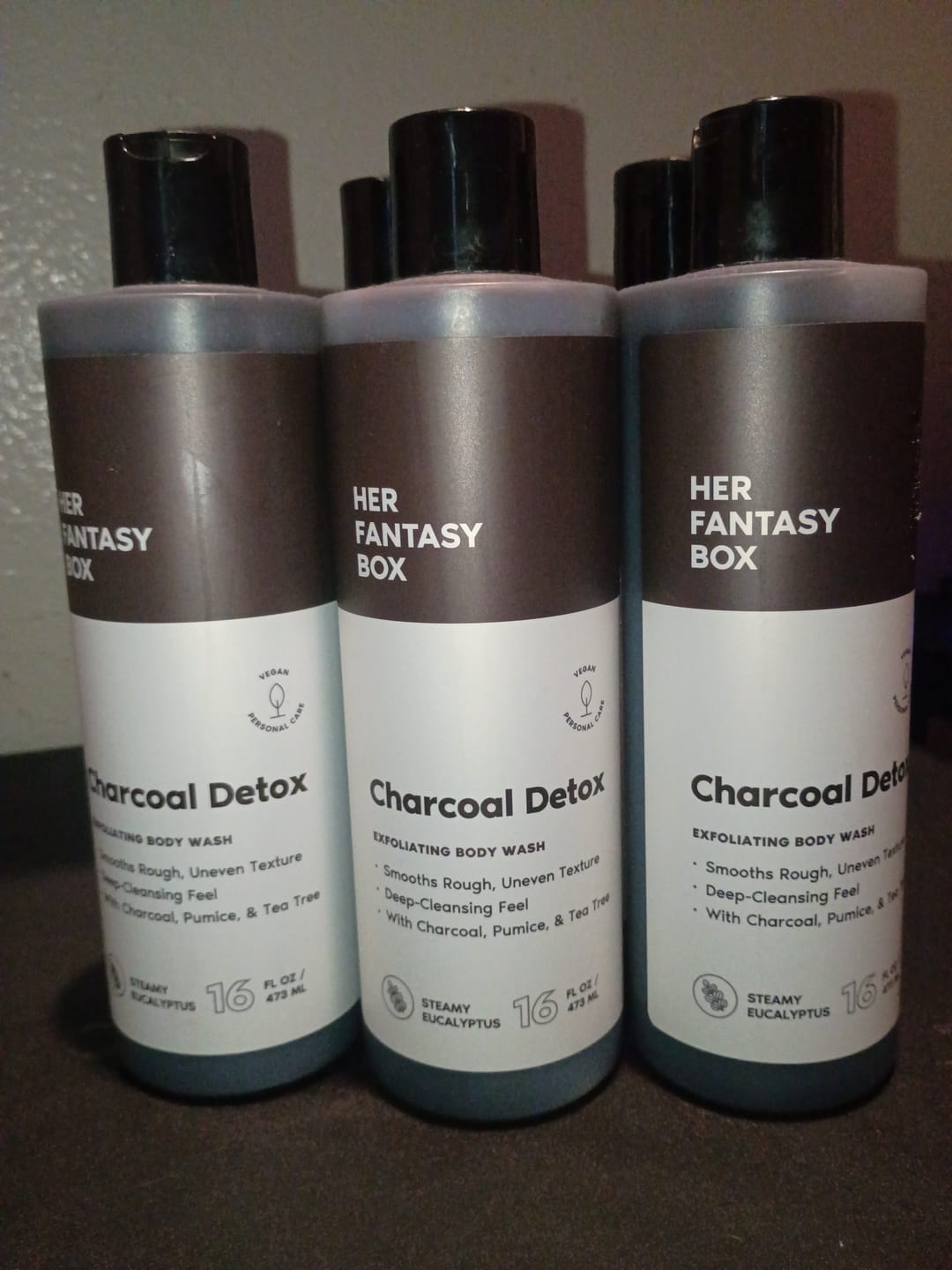 Customer photo review of Charcoal Detox Exfoliating Body Wash