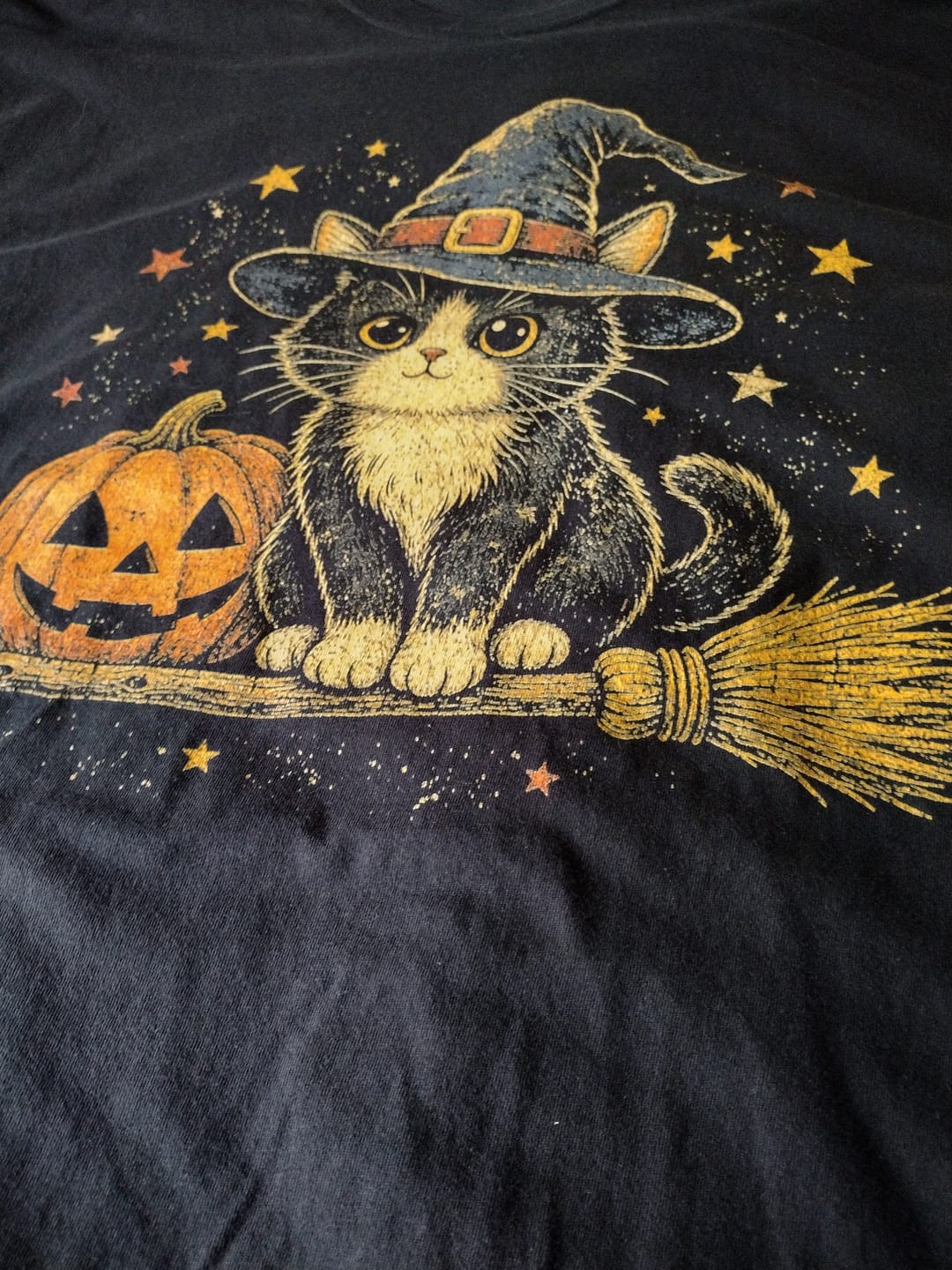 Customer photo review of Witchy Cat T-Shirt
