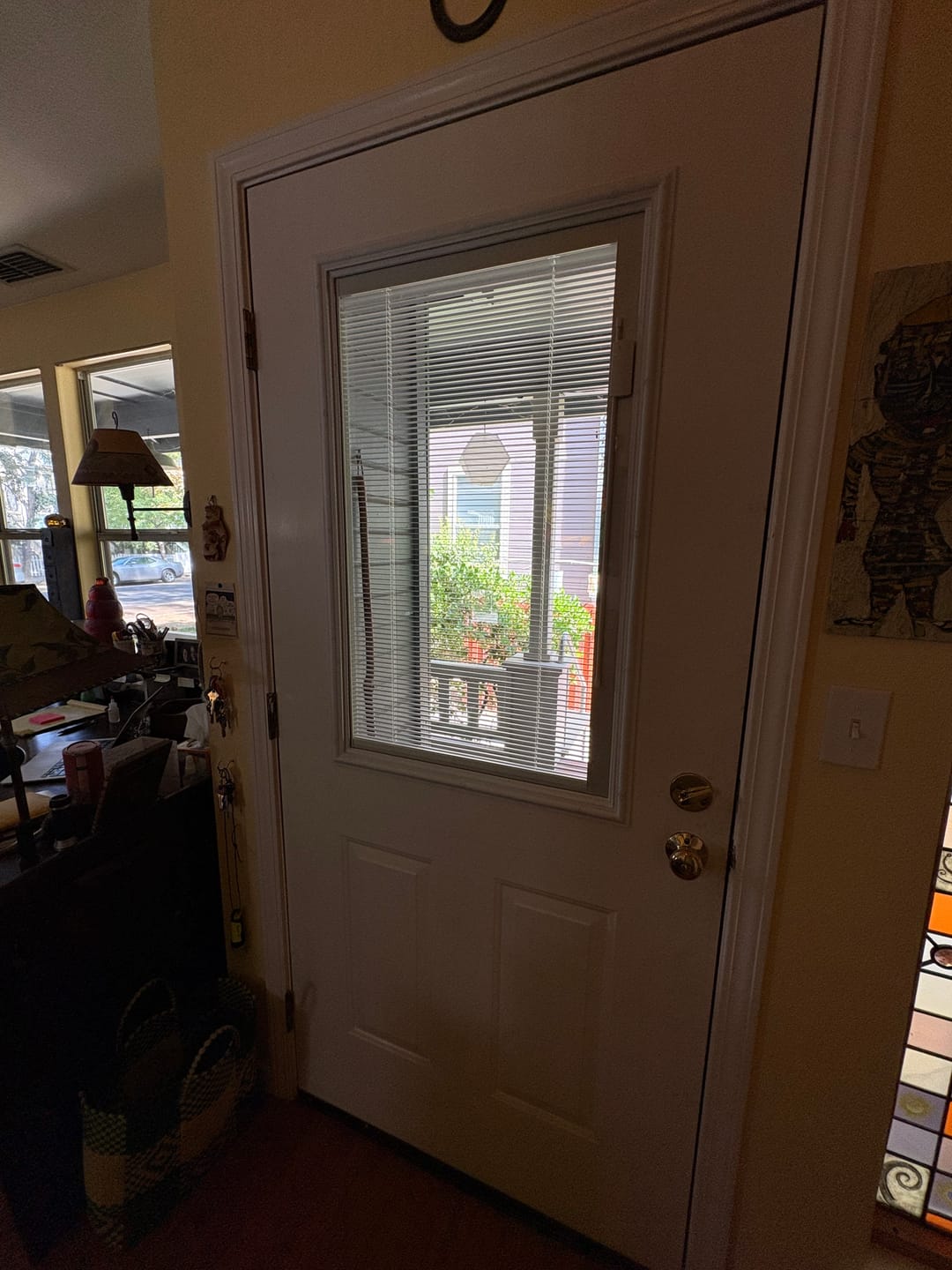 Customer photo review of Raise & Lower Blinds Glass and Frame Kit (Half Lite)