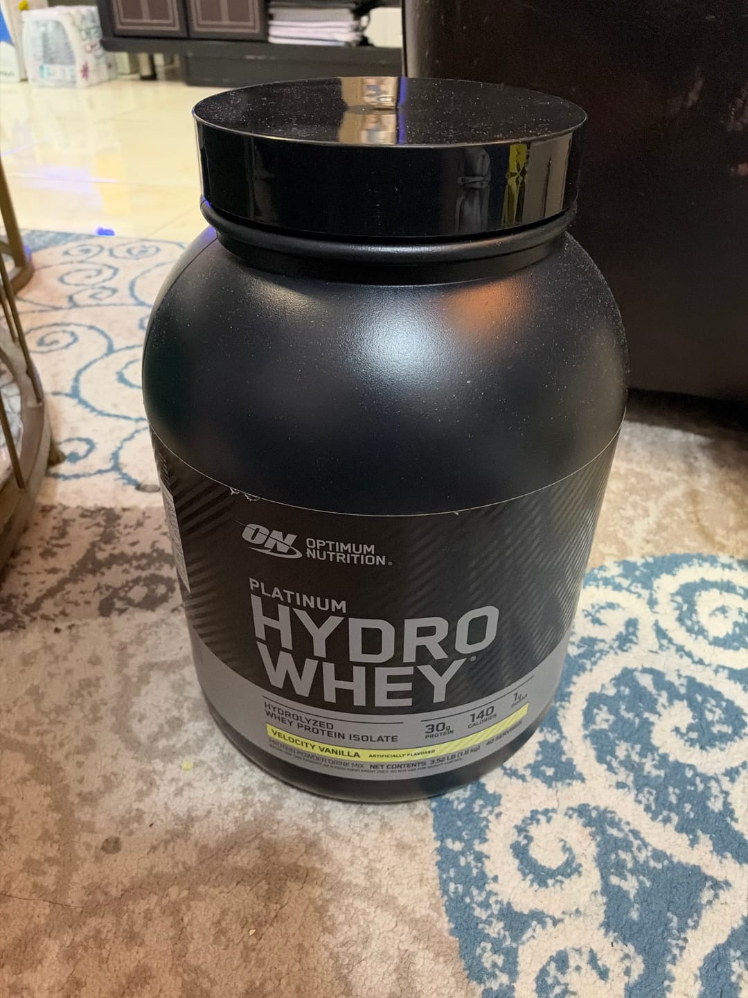 Customer photo review of Optimum Nutrition Platinum Hydro Whey Protein Powder - Velocity Vanilla - 3.52 lb