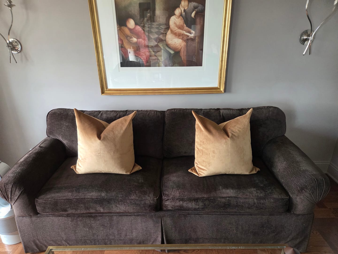 Customer photo review of Sand Dune Velvet Pillow Cover