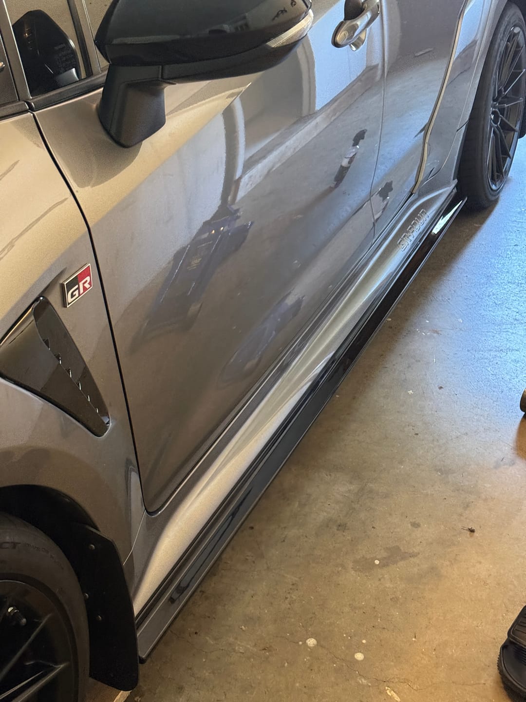 Customer photo review of 2023-Up GR Corolla Carbon Fiber Side Skirts
