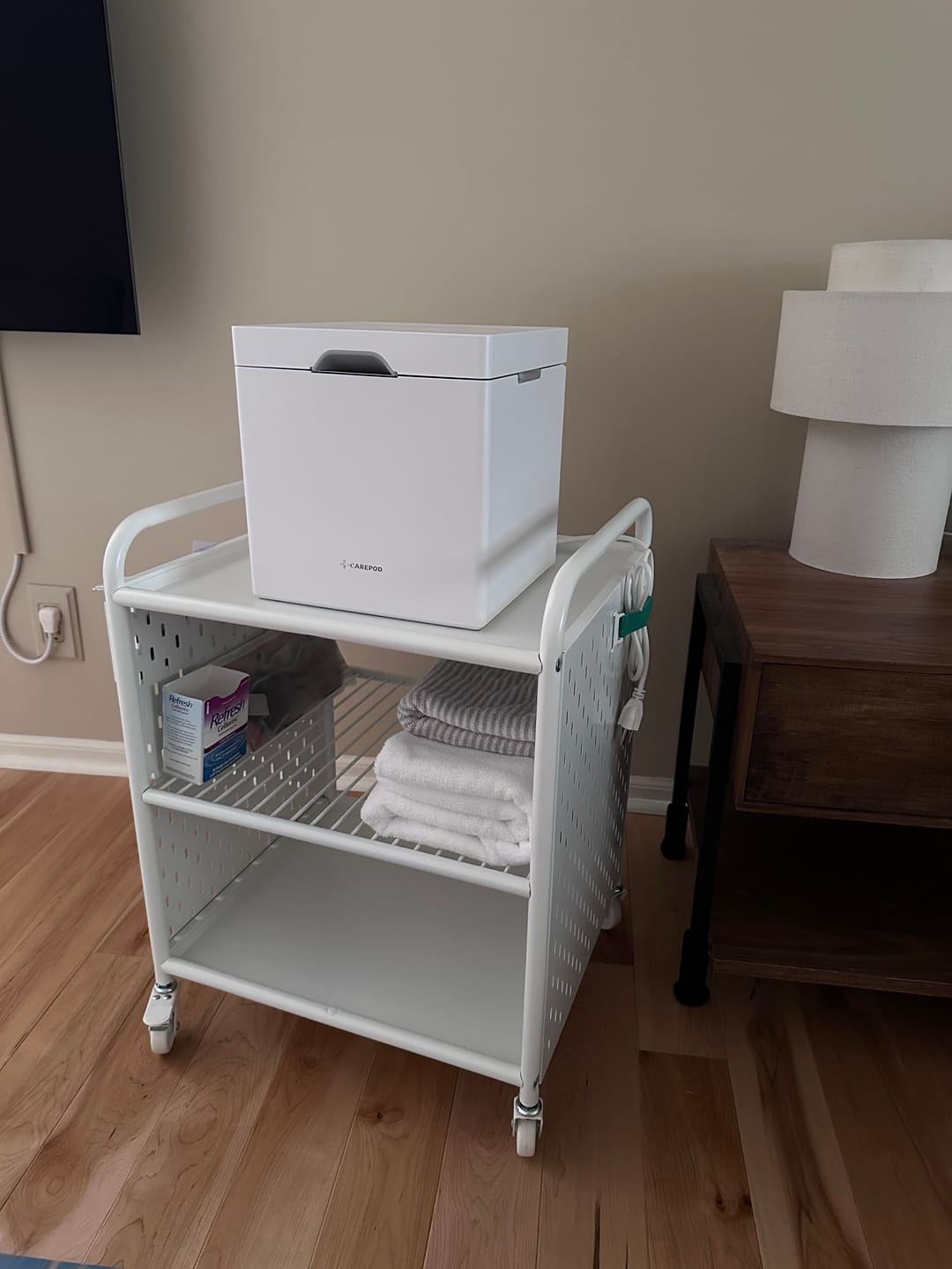 Customer photo review of Carepod Cube Plus X50V - Sanitizing Warm + Cool Mist Stainless Steel Humidifier