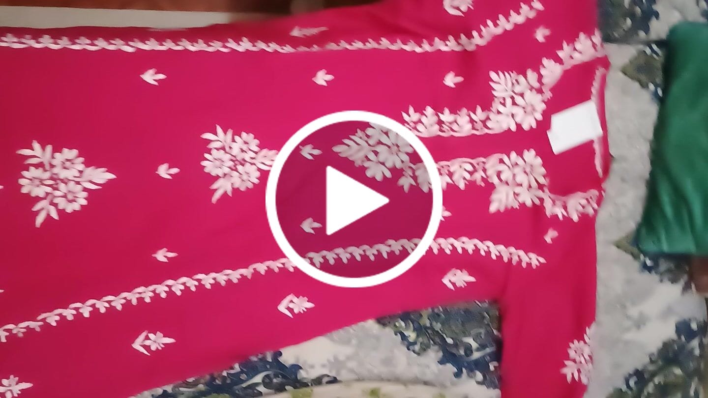 Customer video review of Zainab Deep Pink Long Rayon kurta