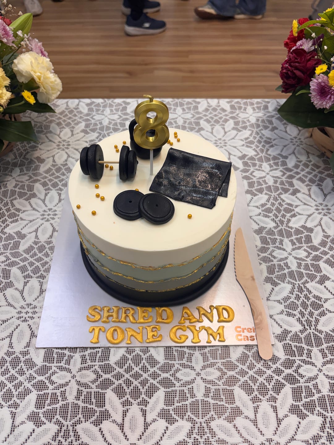 Customer photo review of Gym Ombre Fitness Cake