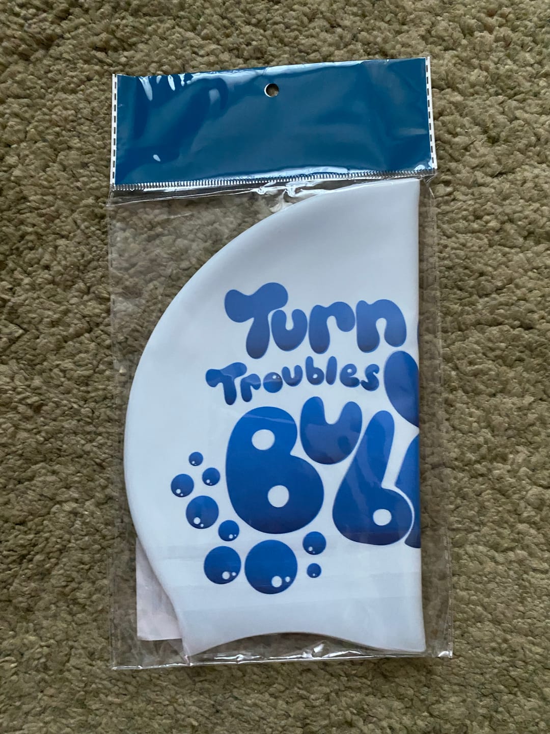 Customer photo review of JAYD Swim Cap - Bubble Trouble